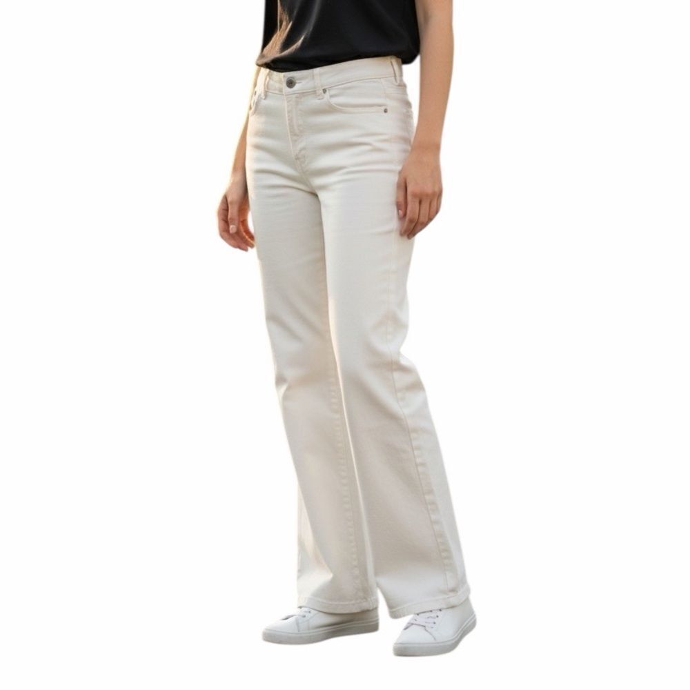 AREAZUL White Flare Women's Jeans Size 46